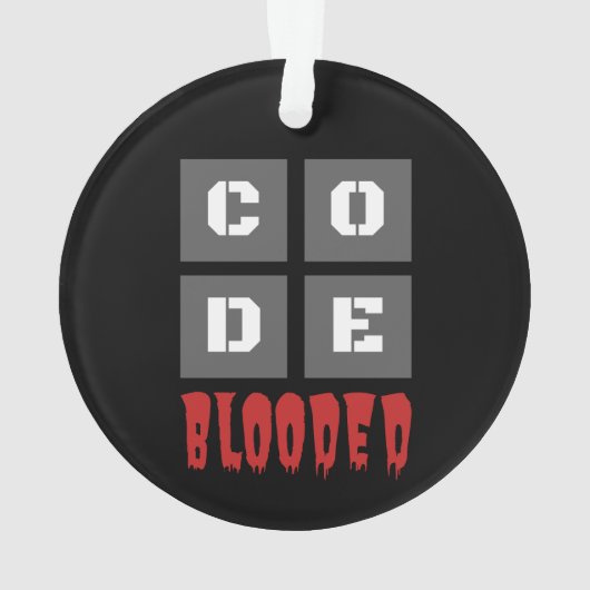 CODE-Computer-Programmierer mit bloßem Code Funny Ornament (Rückseite)