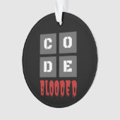 CODE-Computer-Programmierer mit bloßem Code Funny Ornament (Vorderseite)