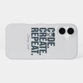 Code. Create. Repeat. - Inspirierende Technik iPhone 16 Hülle (Rückseite (Horizontal))