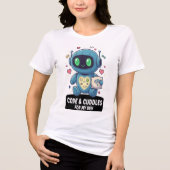 Code & Cuddles Für Meinen Dev | Süße Robot-Program Tri-Blend Shirt (Vorderseite)
