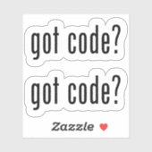 Code? Custom Cut 2 Stickers von Janz Aufkleber (Blatt)