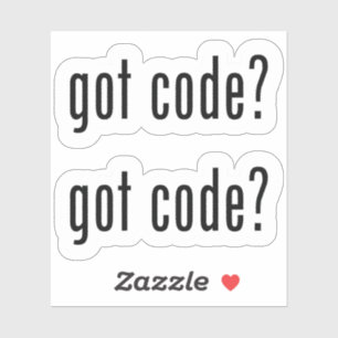 Code? Custom Cut 2 Stickers von Janz Aufkleber