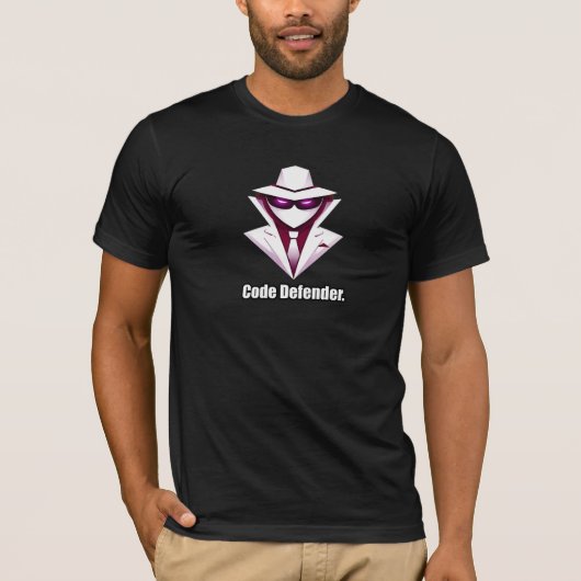 Code Defender Cybersicherheitsexperte Programmiere T-Shirt (Vorderseite)