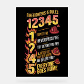 Code der Feuerwehrleute: Regeln des Mutes Acrylschild (Vorderseite)