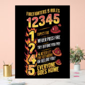 Code der Feuerwehrleute: Regeln des Mutes Acrylschild (Hochzeit)