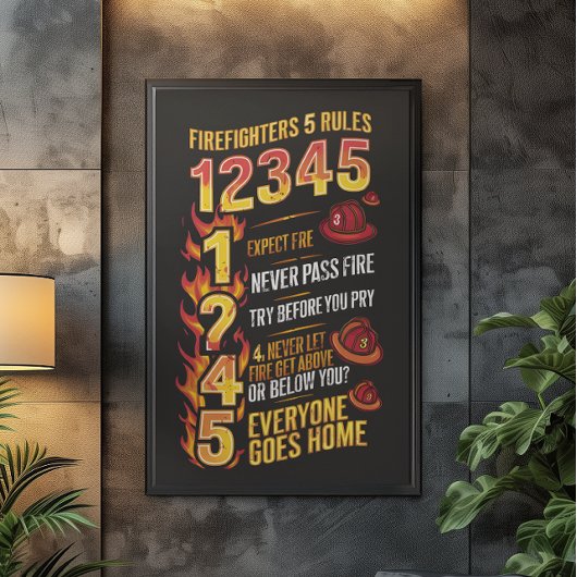 Code der Feuerwehrleute: Regeln des Mutes Fotodruck