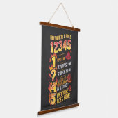 Code der Feuerwehrleute: Regeln des Mutes Wandteppich Mit Holzrahmen (Gewinkelt)