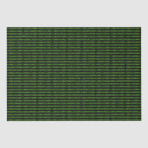 Code der grünen Binär-Maschine der Retro-1s und 0s Seidenpapier