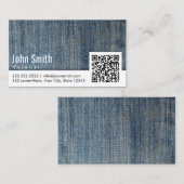 Code der Sänger-Blue Jeans-QR Visitenkarte (Vorne/Hinten)