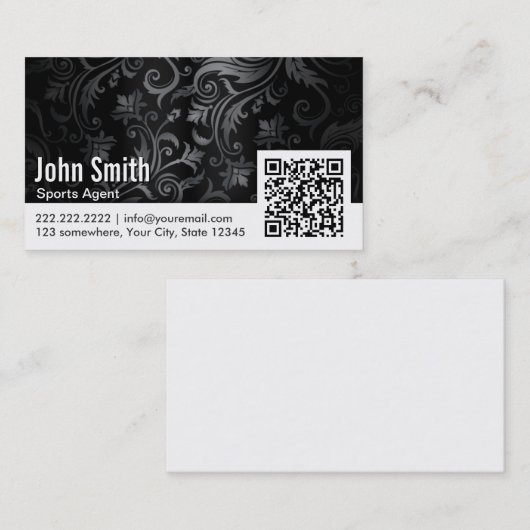 Code der Verzierungs-QR trägt Visitenkarte (Vorne/Hinten)