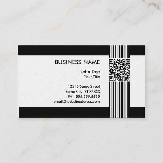 Code des Barcodes QR Visitenkarte (Vorderseite)