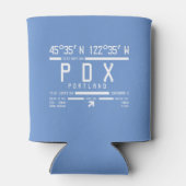 Code des Flughafens Portland Dosenkühler (Rückseite)