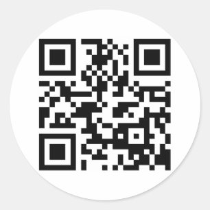 Code des Schufterei-Berichts-QR zur Website Runder Aufkleber