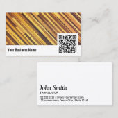 Code des Übersetzer-eleganter hölzerner Visitenkarte (Vorne/Hinten)