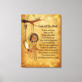 Code des Wolf-Träumers Leinwanddruck (Vorderseite)