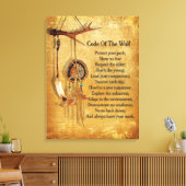 Code des Wolf-Träumers Leinwanddruck (Insitu (Wohnzimmer))