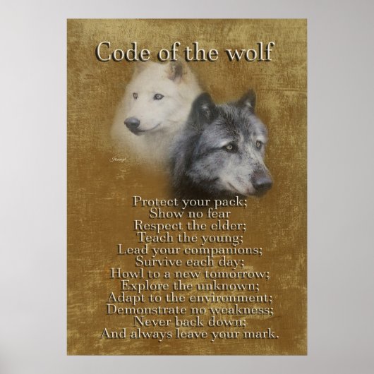 Code des Wolf-Wolf-Geistes Poster (Vorne)