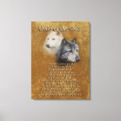 Code des Wolfs Leinwanddruck (Vorderseite)