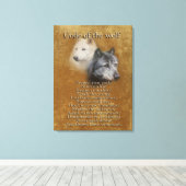 Code des Wolfs Leinwanddruck (Insitu (Holzboden))