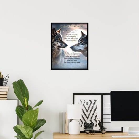 Code des Wolfs Poster (Heimbüro)