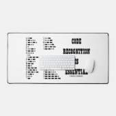 Code-Erkennung ist unverzichtbarer Moralcode Schreibtischunterlage (Tastatur & Maus)