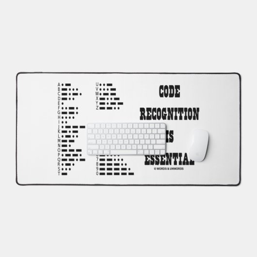 Code-Erkennung ist unverzichtbarer Moralcode Schreibtischunterlage (Tastatur & Maus)