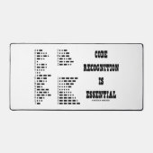 Code-Erkennung ist unverzichtbarer Moralcode Schreibtischunterlage (Vorderseite)