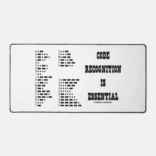 Code-Erkennung ist unverzichtbarer Moralcode Schreibtischunterlage (Vorderseite)