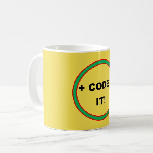 CODE ES! MUG KAFFEETASSE (Vorderseite Links)