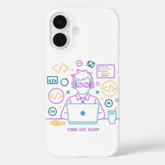 Code. Essen. Schlafen. Case-Mate iPhone Hülle (Rückseite)