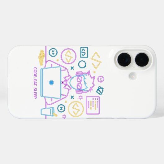 Code. Essen. Schlafen. Case-Mate iPhone Hülle (Rückseite (Horizontal))