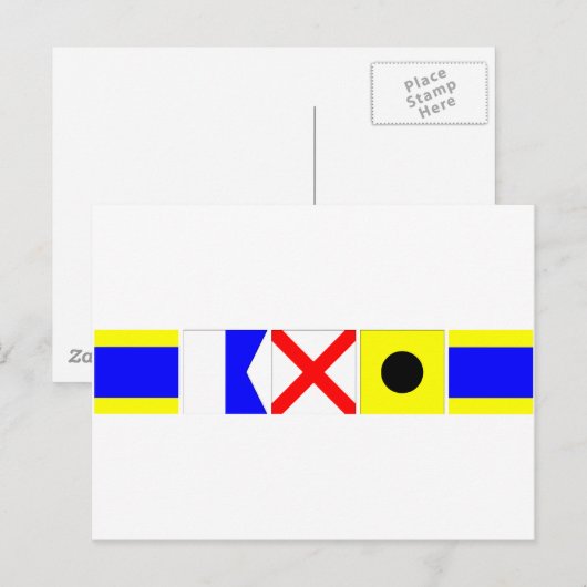 Code-Flag David Postkarte (Vorne/Hinten)