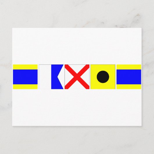 Code-Flag David Postkarte (Vorderseite)