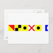 Code Flag Olivia Postkarte (Vorne/Hinten)