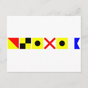 Code Flag Olivia Postkarte