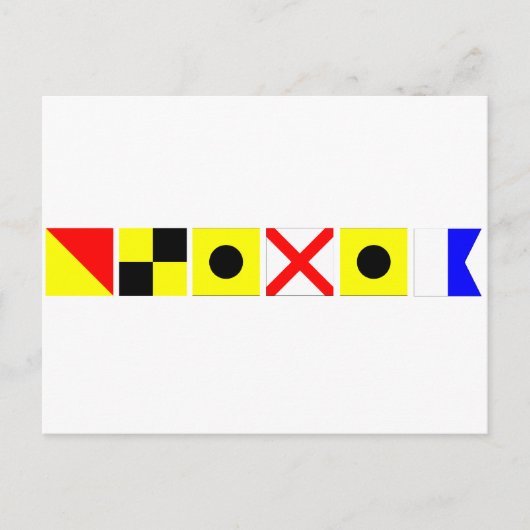 Code Flag Olivia Postkarte (Vorderseite)