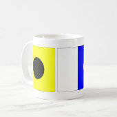 Code-Flagge Ian Kaffeetasse (Vorderseite Links)