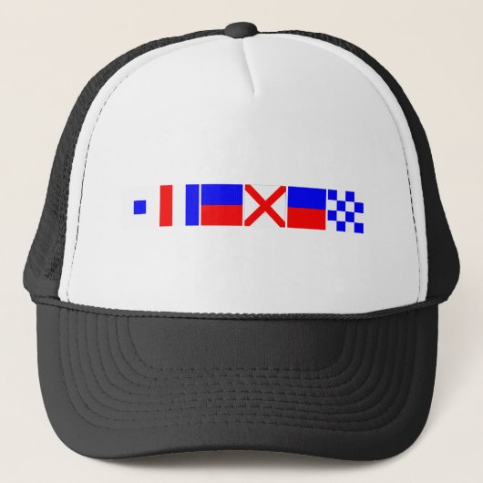Code-Flagge Steven Truckerkappe (Vorderseite)