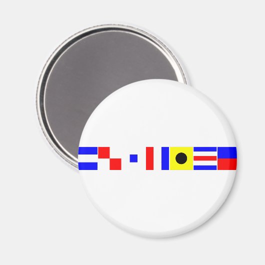Code-Flaggengerichtsbarkeit Magnet (Vorderseite/Rückseite)