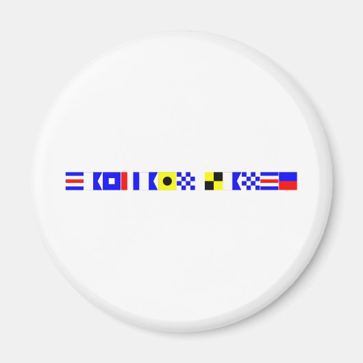 Code-Flaggenplatz Magnet (Vorne)