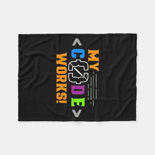 Code funktioniert lustig Programmierer codiert Sof Fleecedecke (Vorderseite (Horizontal))