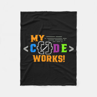 Code funktioniert lustig Programmierer codiert Sof Fleecedecke