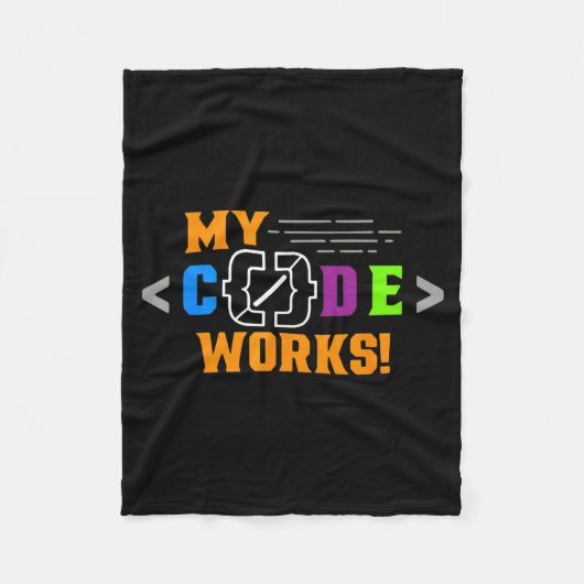 Code funktioniert lustig Programmierer codiert Sof Fleecedecke (Vorderseite)