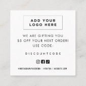 Code für das Branding von Geschäften | Verpackungs Quadratische Visitenkarte (Rückseite)