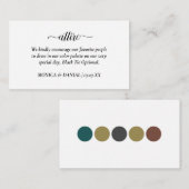 Code für das Hochzeitskleid Begleitkarte (Vorne/Hinten)