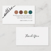 Code für das Hochzeitskleid personalisieren Begleitkarte (Vorne/Hinten)