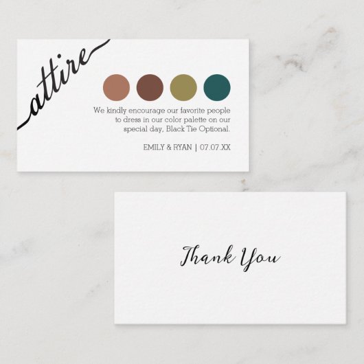 Code für das Hochzeitskleid personalisieren Begleitkarte (Vorne/Hinten)