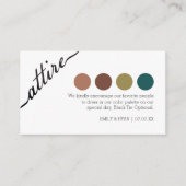 Code für das Hochzeitskleid personalisieren Begleitkarte (Vorderseite)