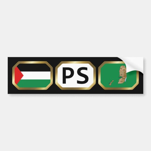 Code für die palästinensische Flagge - Autoaufkleb Autoaufkleber (Vorne)