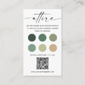 Code für Hochzeitskleidung + QR | Waldtruke Begleitkarte (Vorderseite)